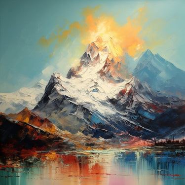 Acrylic Canvas of Mountains